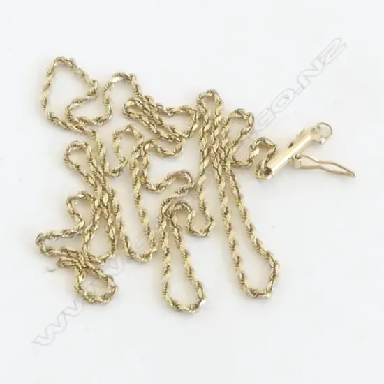 14CT YELLOW GOLD CHAIN 1 BREAK 3.7gms