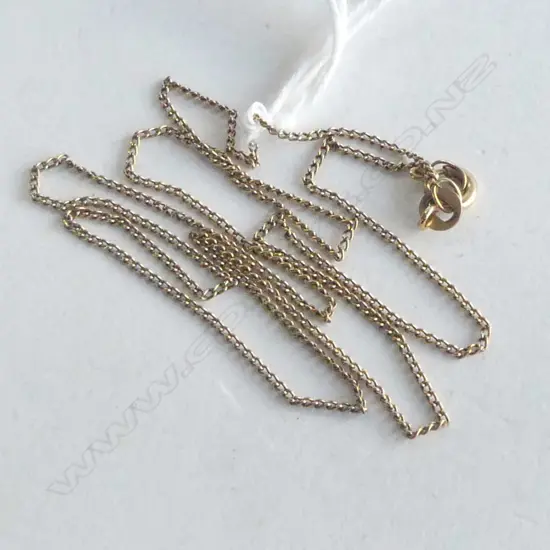 9ct GOLD FINE CURB LINK NECK CHAIN 1.2gms