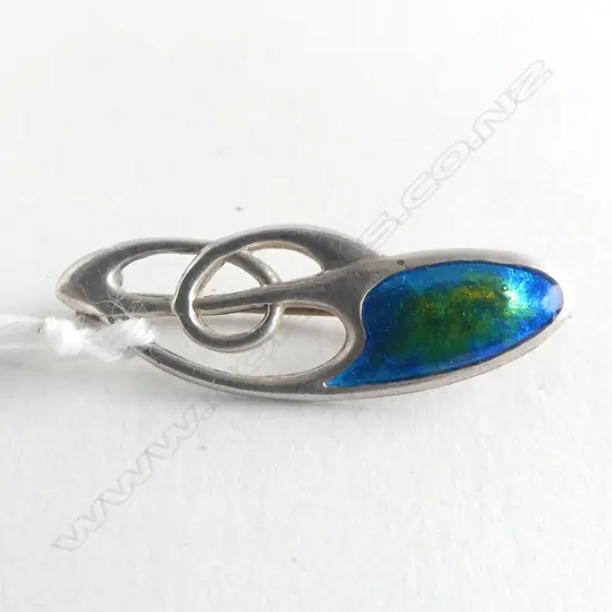 CHARLES HORNER ART NOUVEAU SILVER & ENAMEL BROOCH Chester 1908