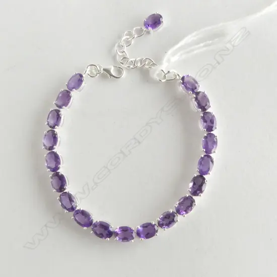 SILVER & AMETHYST TENNIS BRACELET
