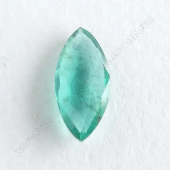 0.84CT OVOID SHAPED FACETED EMERALD UNSET