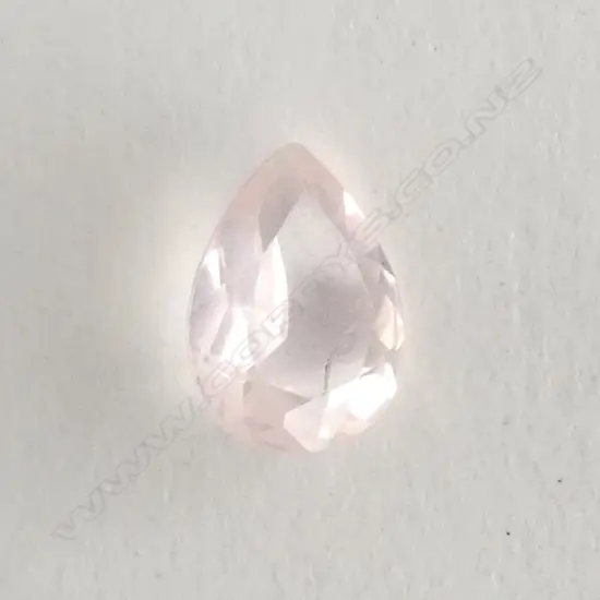 3.27CT  FACETED TEAR DROP ROSE QUARTZ UNSET STONE