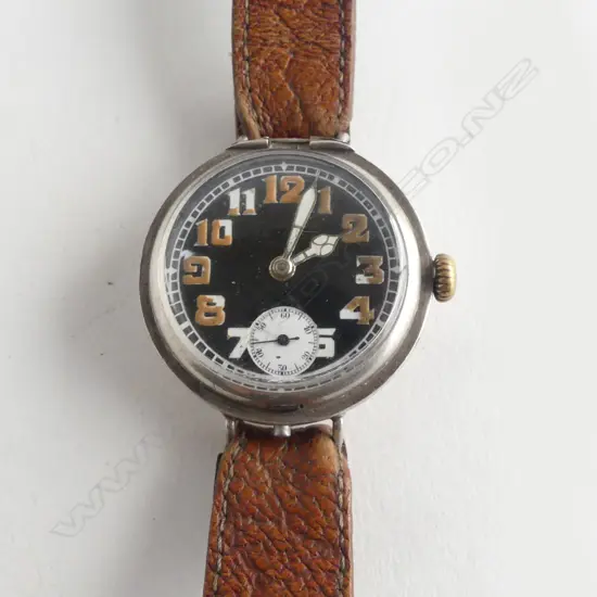 ROLEX WWII MILITARY WATCH NO FRONTCOVER .935 silver Rolex case the movement named Rolex