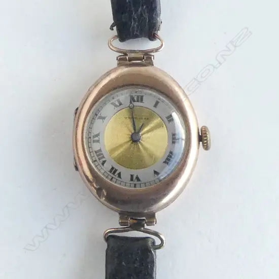 1920's 9ct ROSE GOLD ART DECO LADIES WRIST WATCH running