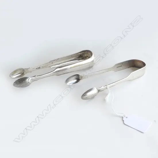 2 STG SILVER SUGAR TONGS, 92gms