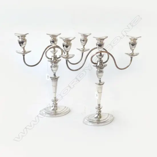 PR LG EPNS CANDLEABRA, ADJUSTABLE THREE OR SINGLE SCONCE, H.430mm