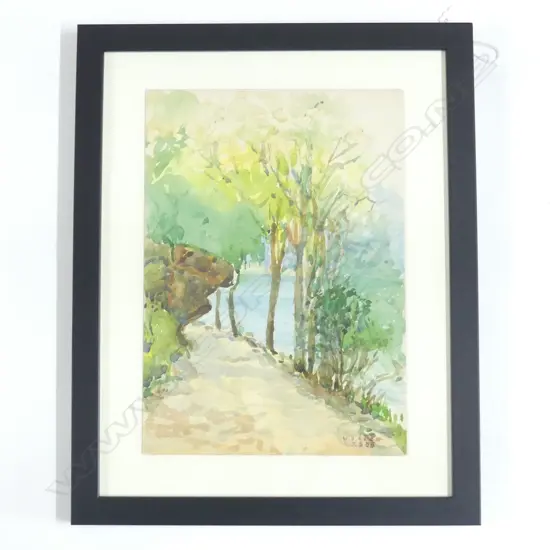 W H BUCK THE PATHWAY ROSEVILLE CHASE  1958 W/C  270MM X 195MM