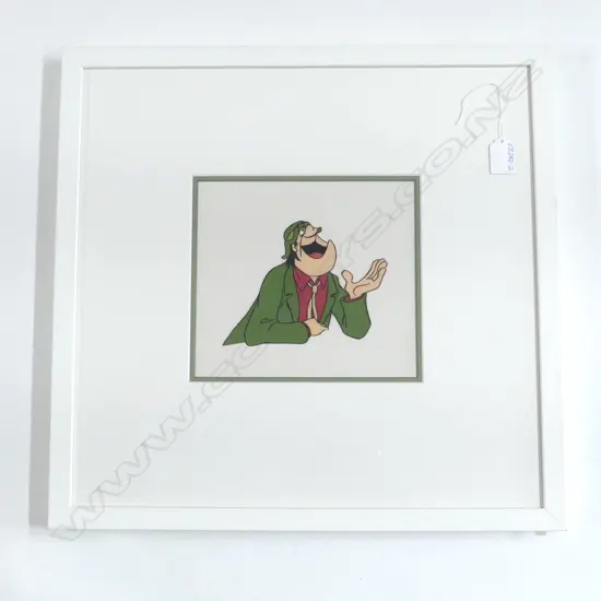 FOOTROT FLATS ORIGINAL MOVIE CELL FRAMED. 190 x 210mm. Ex. 'The Dog's Tale'. Details on reverse. Framed w Tru Vue glass