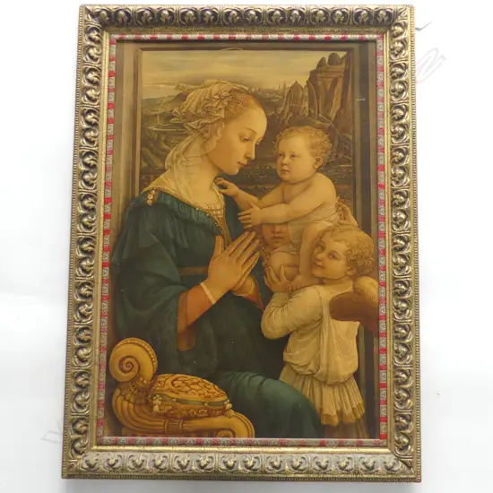PRINT; FILIPPO LIPPI, MADONNA & CHILD, MID 15thC 575x385mm