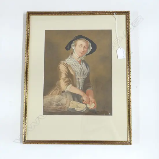 AFTER FRANCIS WHEATLEY, THE OYSTER GIRL, WC 270x215mm