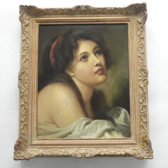 ARTIST UNKNOWN, ANTIQUE STYLE PORTRAIT, OIL ON CANVAS 500x390mm