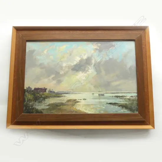ARTIST UNKNOWN, COASTAL LANDSCAPE, OIL ON CANVAS 510x760mm