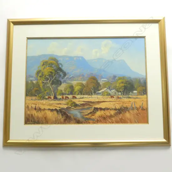 P. G. BUTLER 'VIEW ALONG JUMPUP CREEK TO BROKENBACK POKOLBIN NSW' OIL 525x730mm