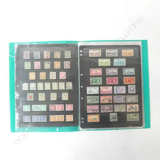 2 PAGES ANTIQUE NZ STAMPS