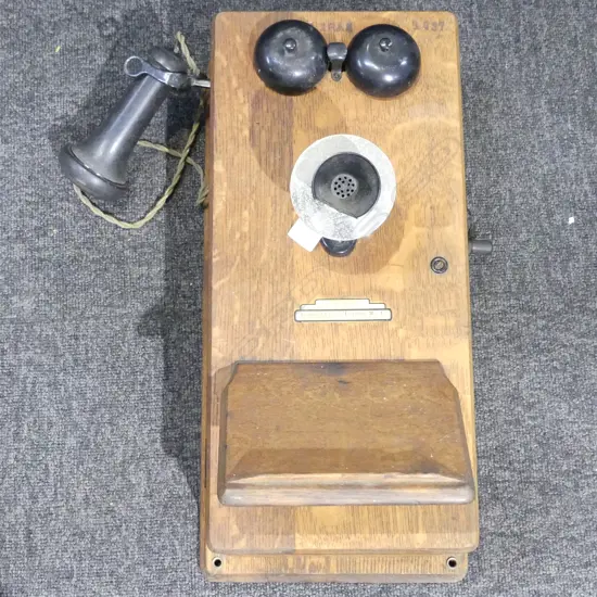 ANTIQUE WALL MOUNTED TELEPHONE H.485mm