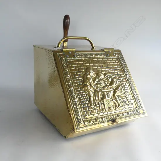 BRASS COAL BUCKET & SHOVEL 300x420x330mm