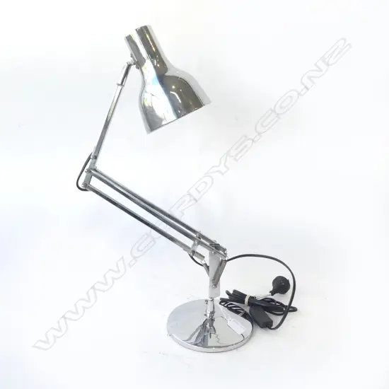 SILVER METAL ANGLEPOISE LAMP H.550mm
