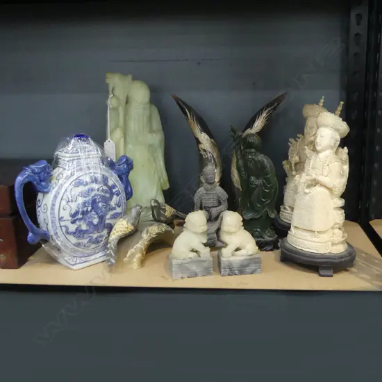 11 ASST. ORIENTAL ITEMS (3 PRS ETC) H.285mm