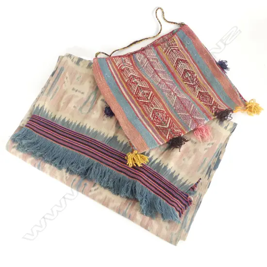 INDONESION BATIK CLOTH & VINTAGE SHAN  BAG 