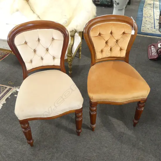2 VICTORIAN UPHOLSTERED DINING CHAIRS