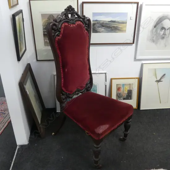 LATE 19thC HIGH BACK CHAIR