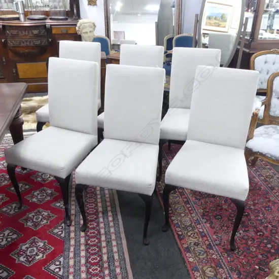 6 MODERN HIGH BACK DINING UPHOLSTERED DINING CHAIRS