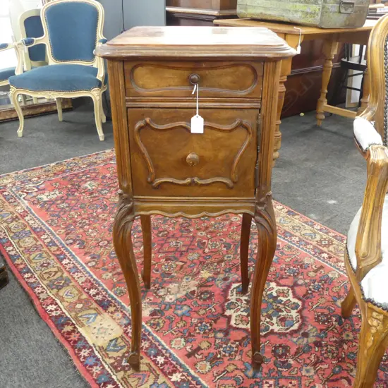 FRENCH WOODEN BEDSIDE CABINET 380x380x820mm