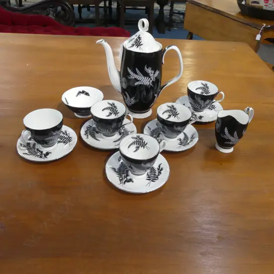 13 PCE ROYAL ALBERT 'NIGHT & DAY' COFFEE SET