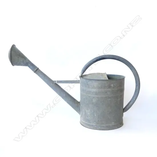 VINTAGE FRENCH GALVINISED WATERING CAN, WATER TIGHT H.460mm