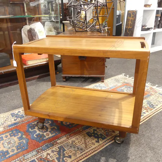 MAHOGANY TEA TROLLEY