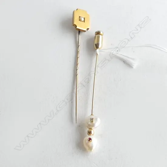2 GOLD STICK PINS