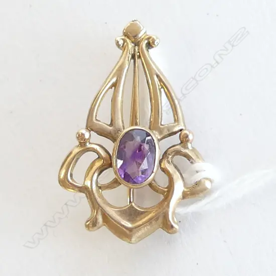 GOLD ART NOUVEAU BROOCH 2.8gms