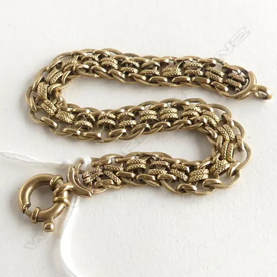 9ct YELLOW GOLD FANCY BRACELET multi link 11gms