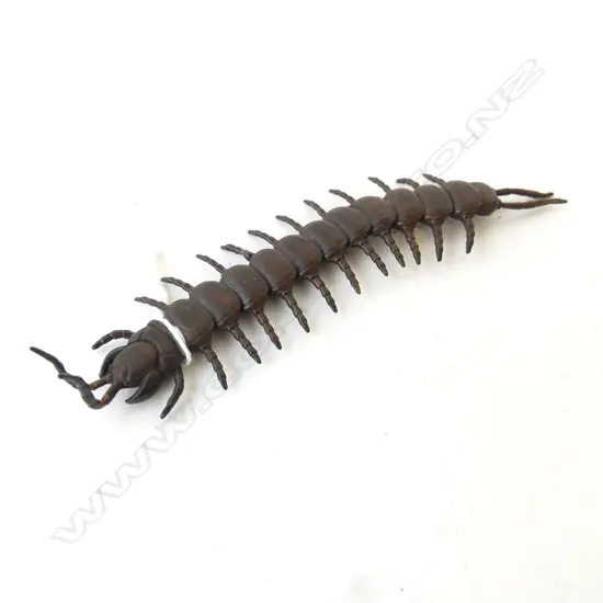 BRONZED METAL ARTICULATED CENTIPEDE L.135mm