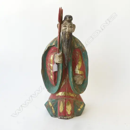 TALL CHINESE CARVED FIGURE H.500MM