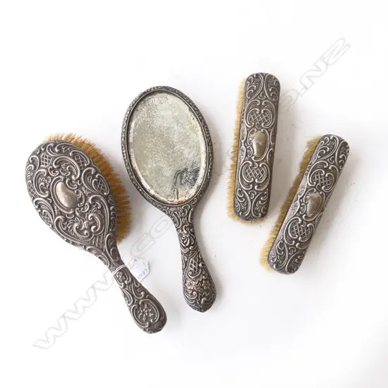 4 PCE STG SILVER DRESSING SET