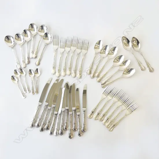 RODD CAMILLE 44PC SILVER PLATED CUTLERY SET COMPLETE 6 PLACE SETTING EXCELLENT CONDITION
