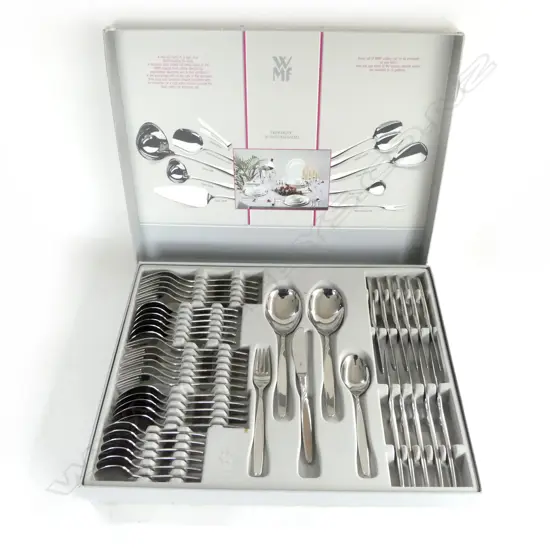 WMF STAINLESS STEEL 'CROMARGAN' 44 PCE CUTLERY SET, BOXED