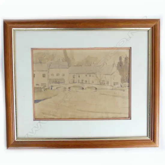 JEAN MCKAY (1908-93) 'FRENCH VILLAGE SCENE', W/C ON PAPER, signed, 200 x 260mm