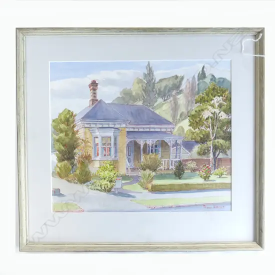 PEGGY SPICER W/C AUCKLAND VILLA signed 285 x 340mm.