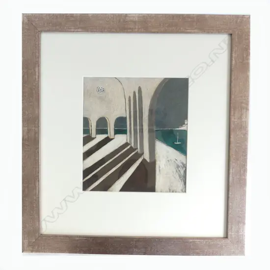 MARY KNOTT 'LIGHT THROUGH THE CLOISTER' MIXED MEDIA ON PAPER signed & dated 2007 260 X 240mm