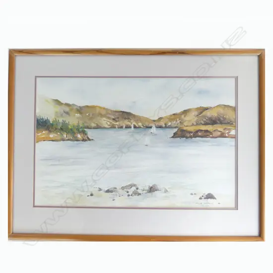 N A WILKINS, YACHTS IN THE HARBOUR, W/C, 350 x 540mm