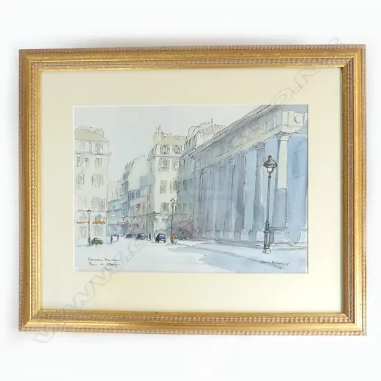 COLYN NICHOLLS 'COMEDIA FRANCAIS, PARIS' W/C & INK ON PAPER, signed and inscribed, 270 x 380mm