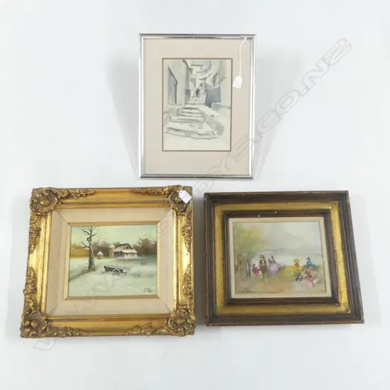 3 ARTWORKS; WC 265x195mm + 2 OILS