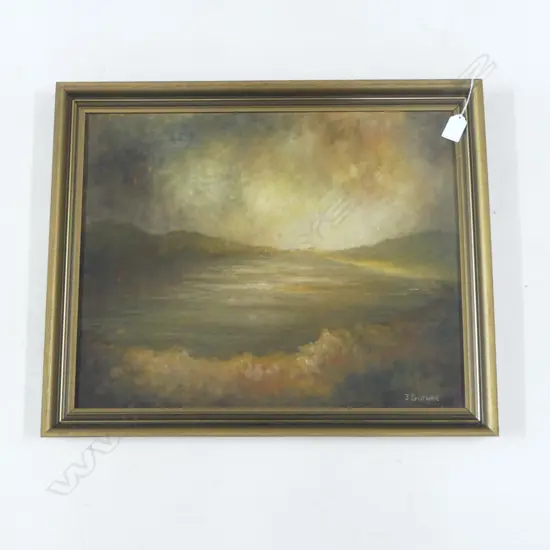 J. L. GUTHRIE 'GATHERING CLOUDS' OIL ON BOARD 390x495mm