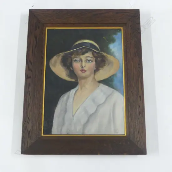 SIGNED ARTWORK, PORTRAIT OF A WOMAN, OIL ON CANVAS, 525x375mm