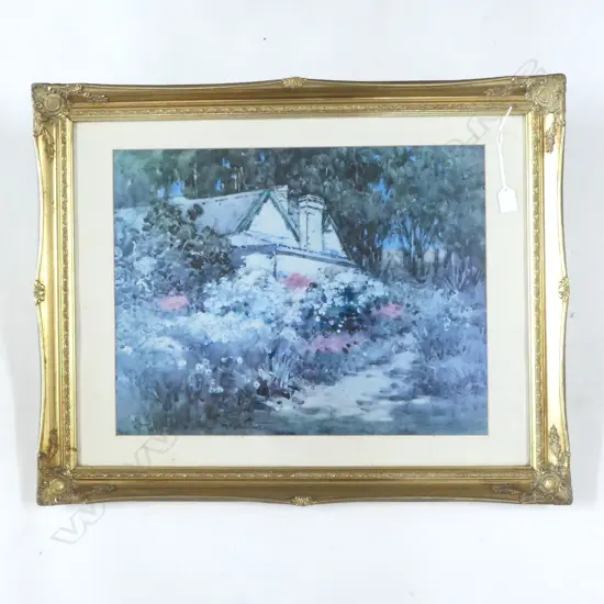 MARGARET STODDART 'OLD HOUSE, DIAMOND HARBOUR' WC PRINT 410x530mm