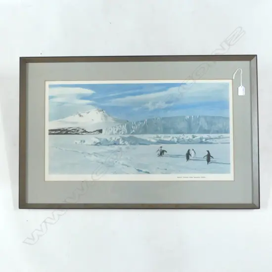 KEITH SHACKLETON LTD.ED. PRINT 'MT. EREBUS FROM McMURDO SOUND' signed. 167/350.