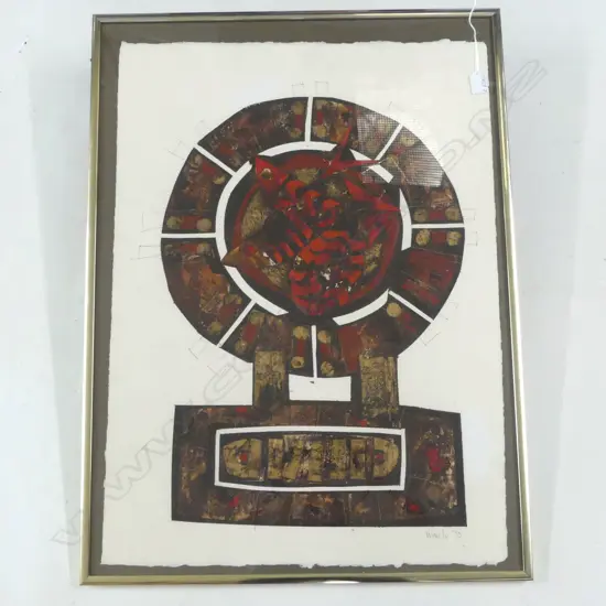 JOHN WINCH(1944-2007) MIXED MEDIA ON PAPER. Untitled. Signed & dated '75. 760 x 560mm. Ex John Leech Gallery...