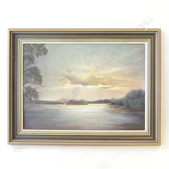 H.GRAHAM MULLET POINT OIL ON BOARD SIGNED 460 x 600MM